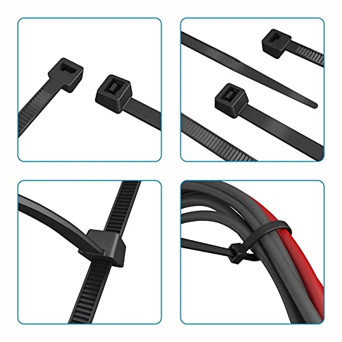 Kabelbinder 300mm x 4,8mm, Nylon, Schwarz, 100 Stück – intervisio Shop
