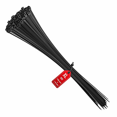 500 Stück Kabelbinder Set Schwarz aus Nylon, Premium Qualität